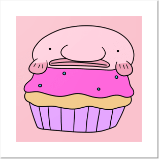 Pink Cupcake Blobfish Posters and Art